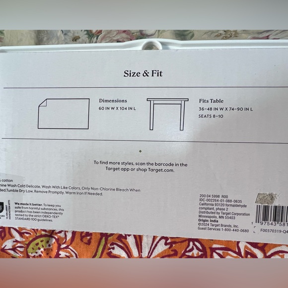 Threshold rectangular tablecloth 60”x104 - Picture 2 of 8